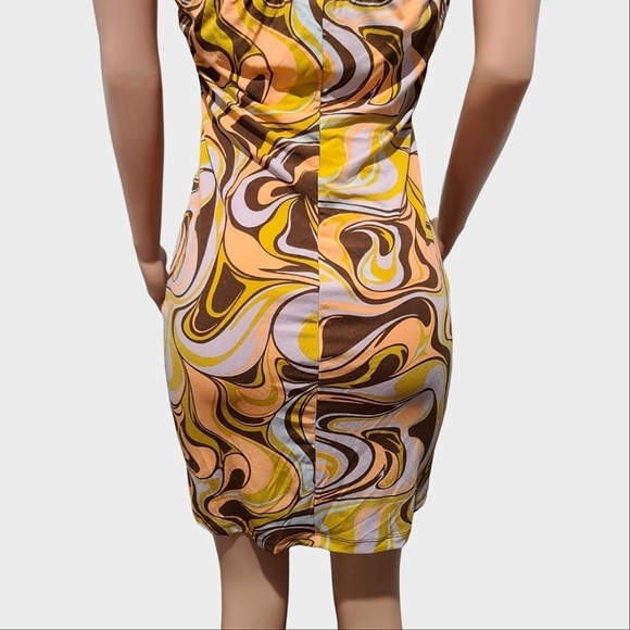 rue 21 Bodycon Button Down Ruched Sleeveless Dress with Collar Size Large - Picture 8 of 12